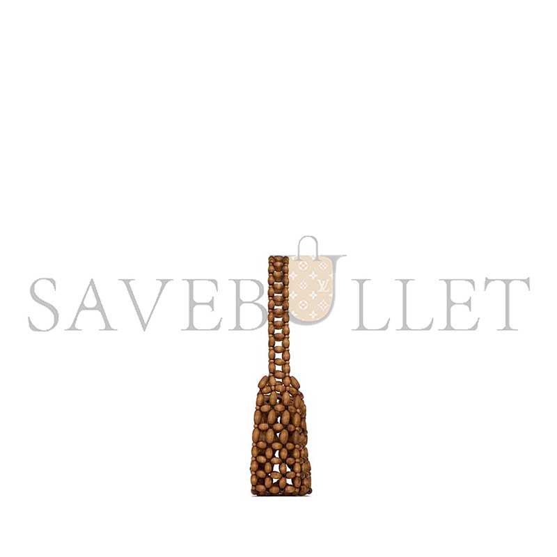 YSL LE 5 À 7 WOODEN BEADED HANDBAG 862997KAAAZ9384 (21*15*6cm)